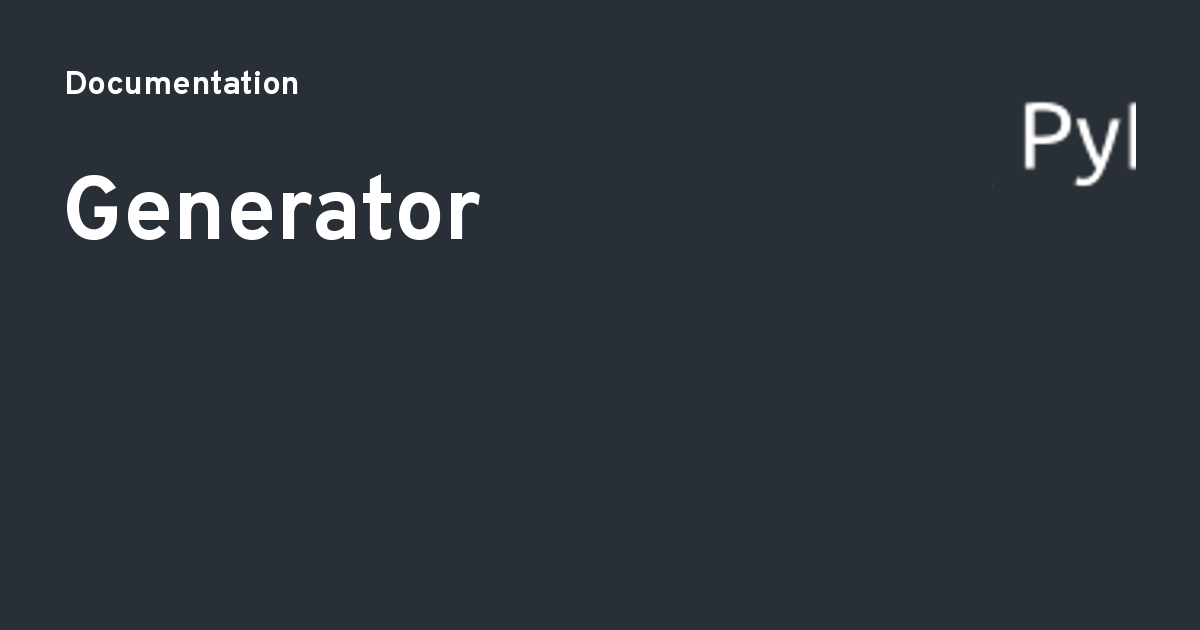 Generator - Documentation