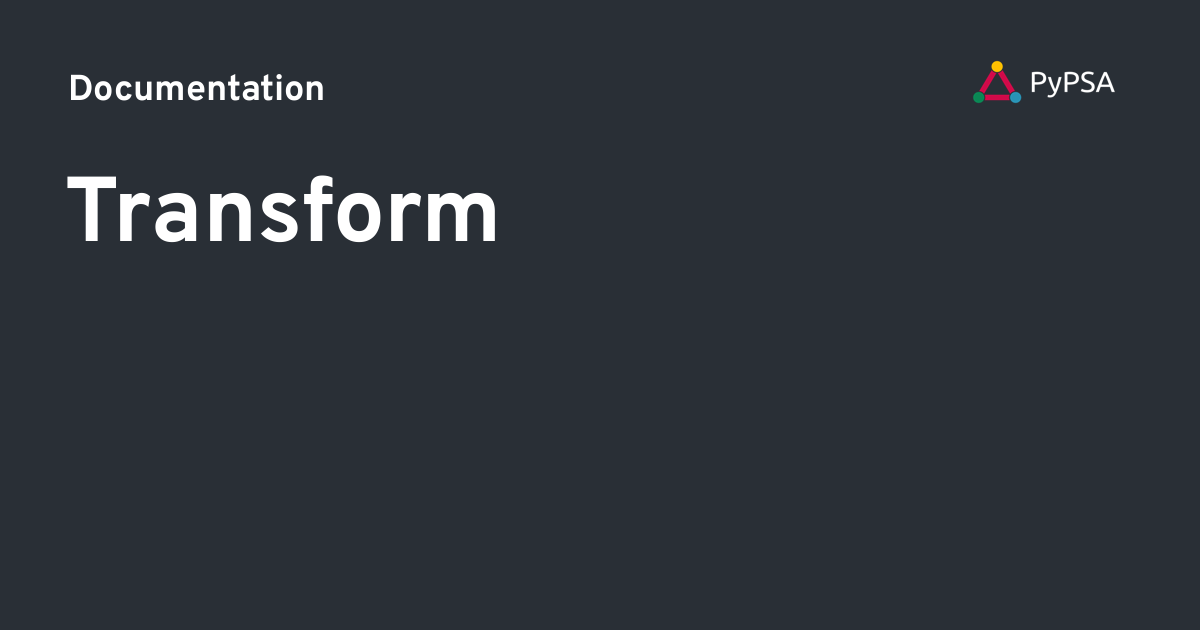 Transform - Documentation