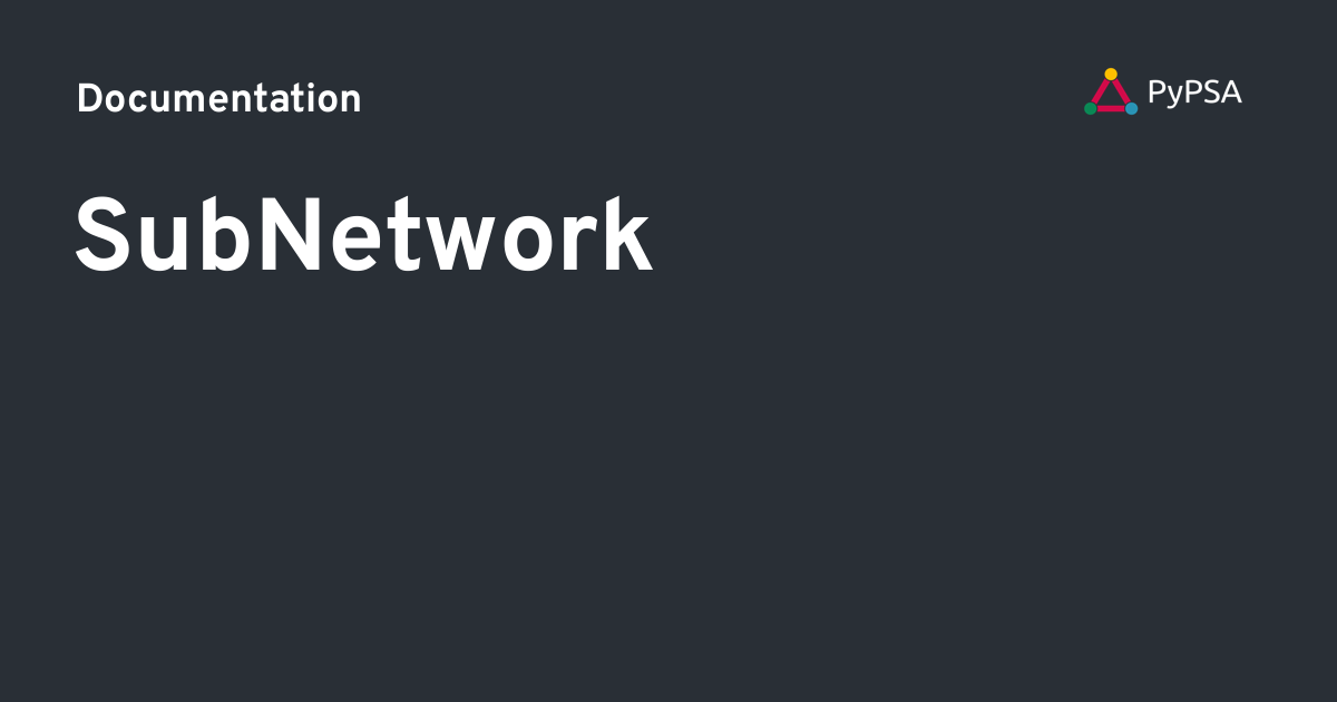 Create Subnetwork SubNetwork - Documentation